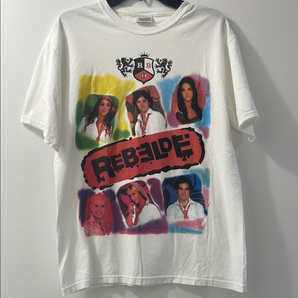 Y2K Vintage RBD Rebelde White Graphic T-Shirt